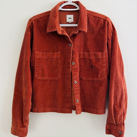 VANS Jackets & Blazers - Vans Burnt Orange Cropped Corduroy Jacket ~ Skater ~ Womens Size Medium